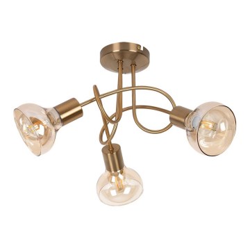 Rabalux - Candelabro integrado 3xE14/40W/230V dourado