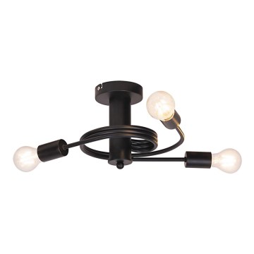Rabalux - Candelabro integrado 3xE27/15W/230V preto antigo