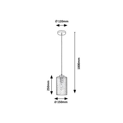 Rabalux - Candelabro suspenso 1xE27/40W/230V