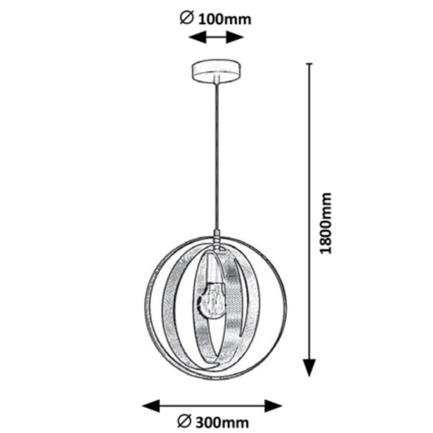 Rabalux - Candelabro suspenso 1xE27/60W/230V