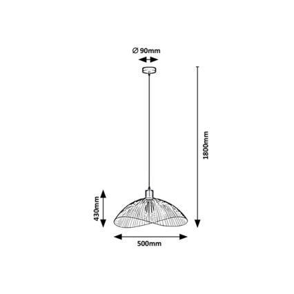 Rabalux - Candelabro suspenso 1xE27/60W/230V