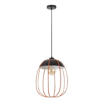 Rabalux - Candelabro suspenso 1xE27/60W/230V preto/laranja