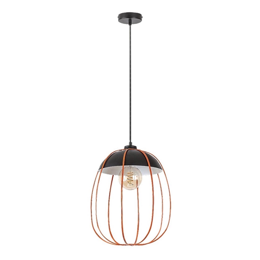 Rabalux - Candelabro suspenso 1xE27/60W/230V preto/laranja