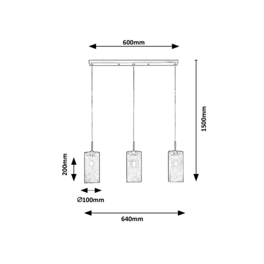 Rabalux - Candelabro suspenso 3xE14/25W/230V