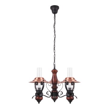 Rabalux - Candelabro suspenso 3xE14/40W/230V nogueira