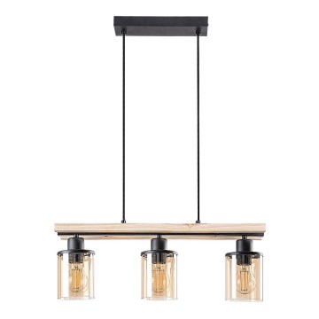 Rabalux - Candelabro suspenso 3xE27/25W/230V pinho