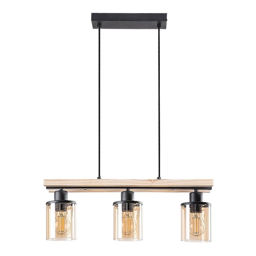 Rabalux - Candelabro suspenso 3xE27/25W/230V pinho
