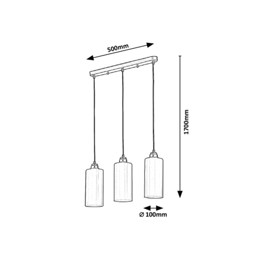 Rabalux - Candelabro suspenso 3xE27/40W/230V