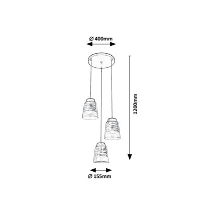 Rabalux - Candelabro suspenso 3xE27/60W/230V