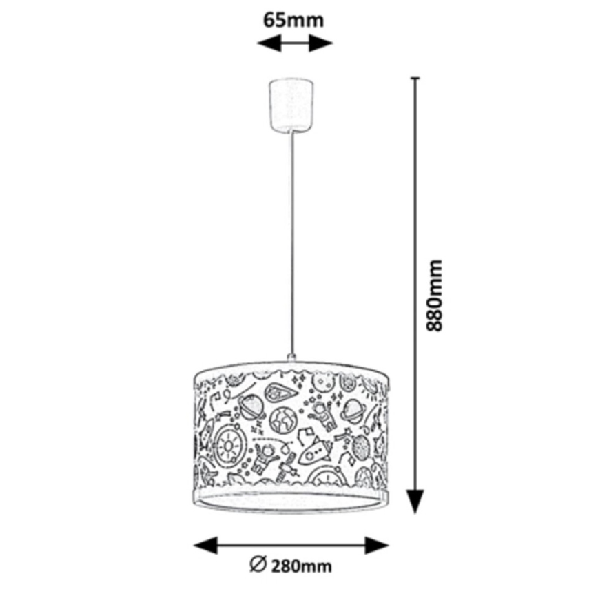 Rabalux - Candelabro suspenso de criança 1xE27/40W/230V azul