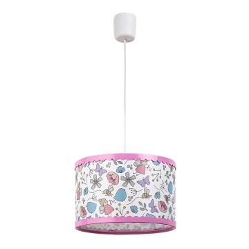 Rabalux - Candelabro suspenso de criança 1xE27/40W/230V rosa