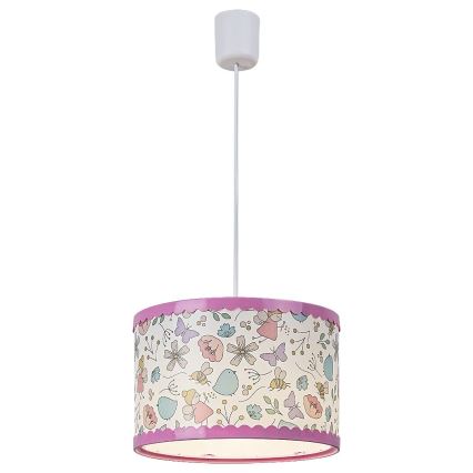 Rabalux - Candelabro suspenso de criança 1xE27/40W/230V rosa