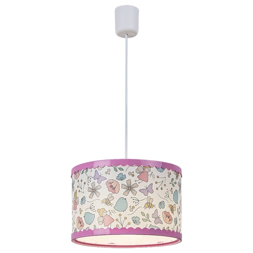 Rabalux - Candelabro suspenso de criança 1xE27/40W/230V rosa