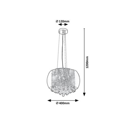 Rabalux - Candelabro suspenso de cristal 6xG9/40W/230V