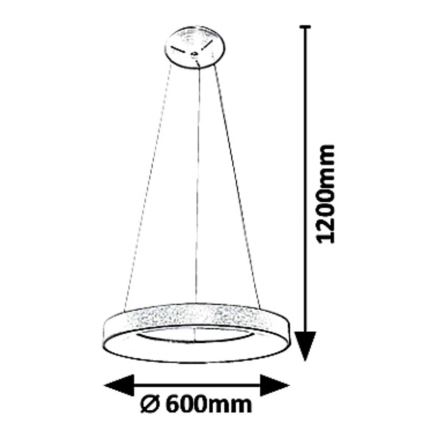 Rabalux - Candelabro suspenso LED CARMELLA LED/50W/230V