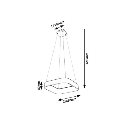 Rabalux - Candelabro suspenso LED com regulação LED/28W/230V redondo 3000-6000K + CR