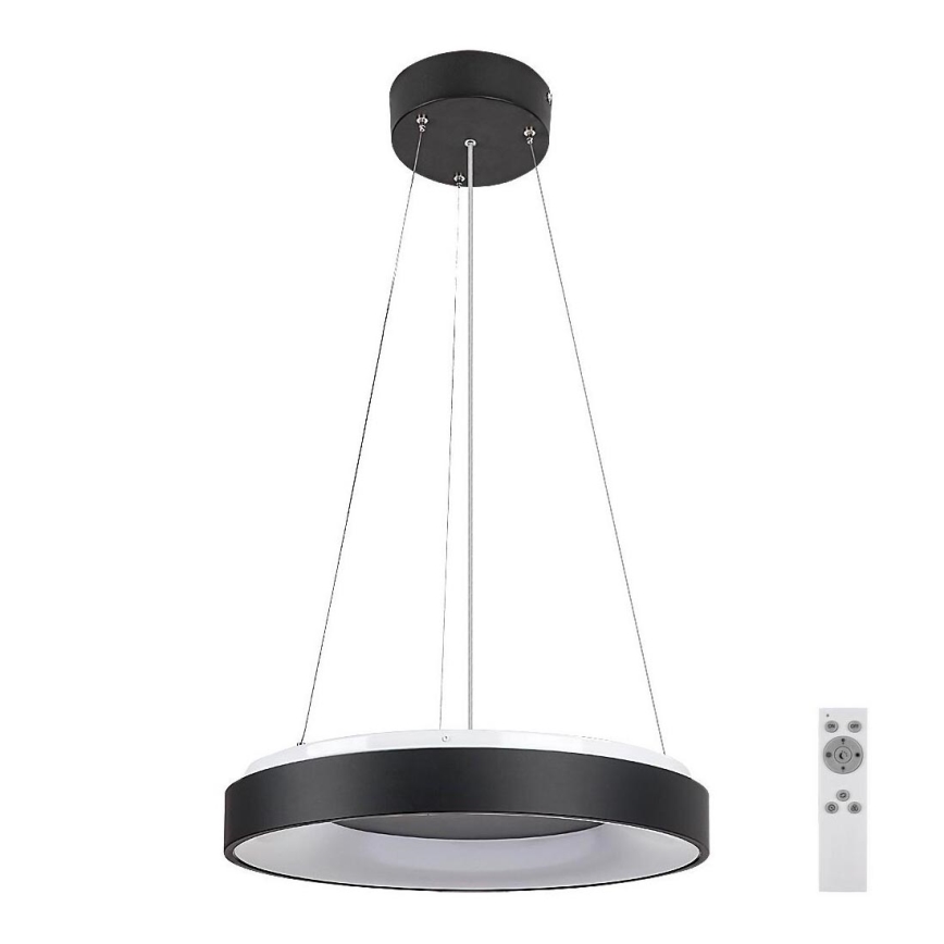 Rabalux - Candelabro suspenso LED com regulação LED/38W/230V 3000-6500K preto + controlo remoto