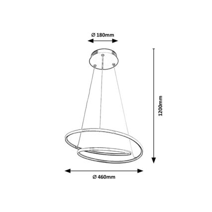 Rabalux - Candelabro suspenso LED LED/40W/230V
