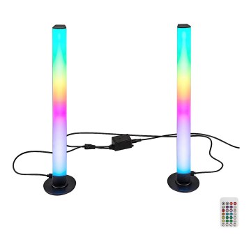 Rabalux - CONJUNTO 2x LED RGB Candeeiro de mesa com regulação PACO LED/5W/5V + controlo remoto