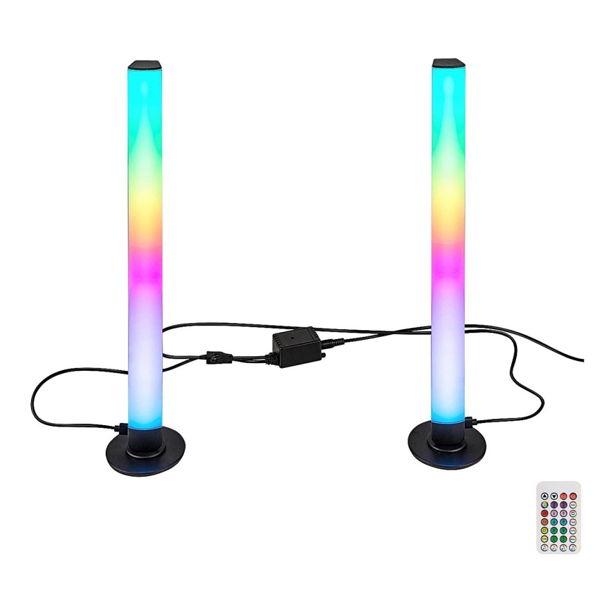Rabalux - CONJUNTO 2x LED RGB Candeeiro de mesa com regulação PACO LED/5W/5V + controlo remoto