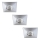 Rabalux - CONJUNTO 3xLED Foco de encastrar de casa de banho 3xLED/4W/230V IP44