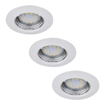 Rabalux - CONJUNTO 3xLED Iluminação embutida 3xGU10/3W/230V IP40