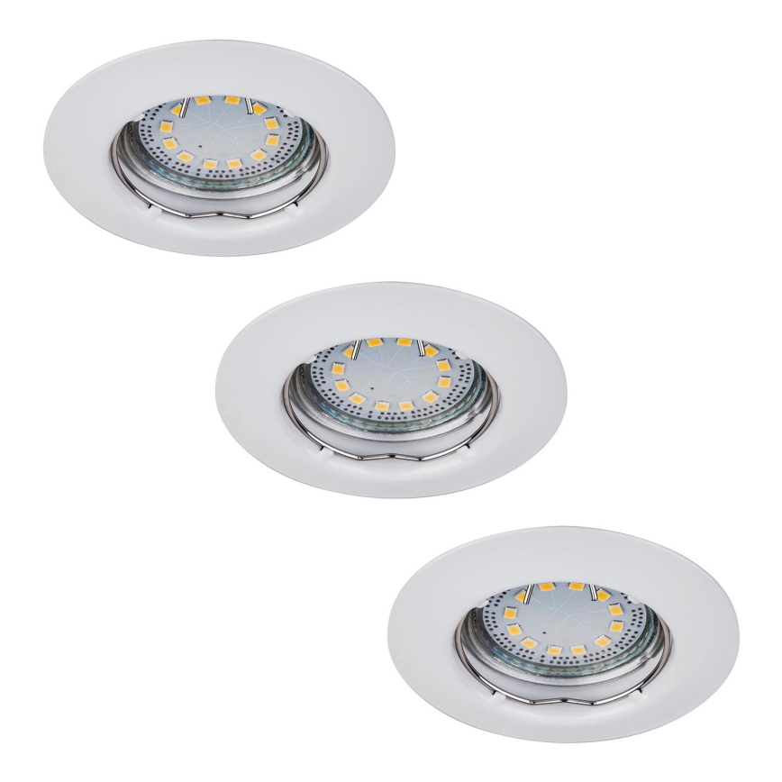 Rabalux - CONJUNTO 3xLED Iluminação embutida 3xGU10/3W/230V IP40