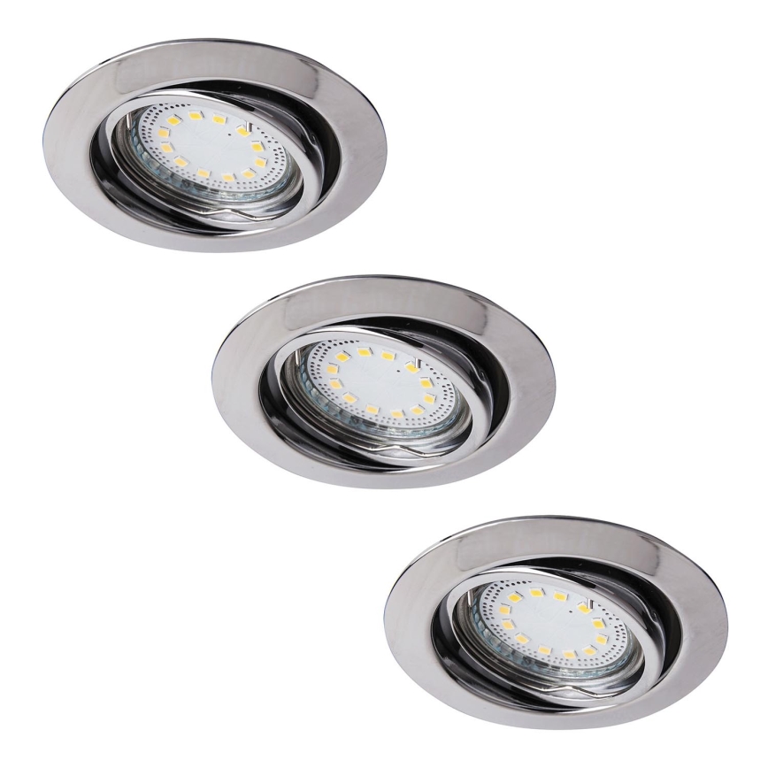 Rabalux - CONJUNTO 3xLED Iluminação embutida 3xGU10/3W/230V IP40
