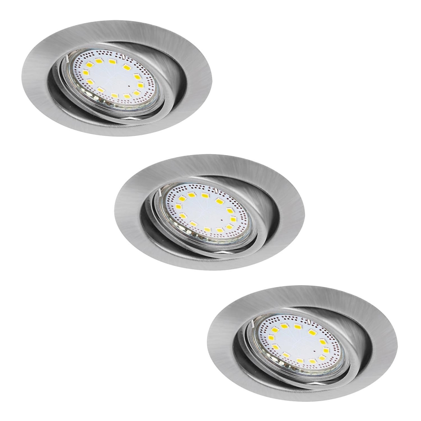 Rabalux - CONJUNTO 3xLED Iluminação embutida 3xGU10/3W/230V IP40