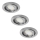 Rabalux - CONJUNTO 3xLED Iluminação embutida 3xGU10/3W/230V IP40