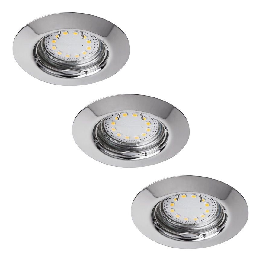 Rabalux - CONJUNTO 3xLED Iluminação embutida de casa de banho 3xGU10/3W/230V IP44