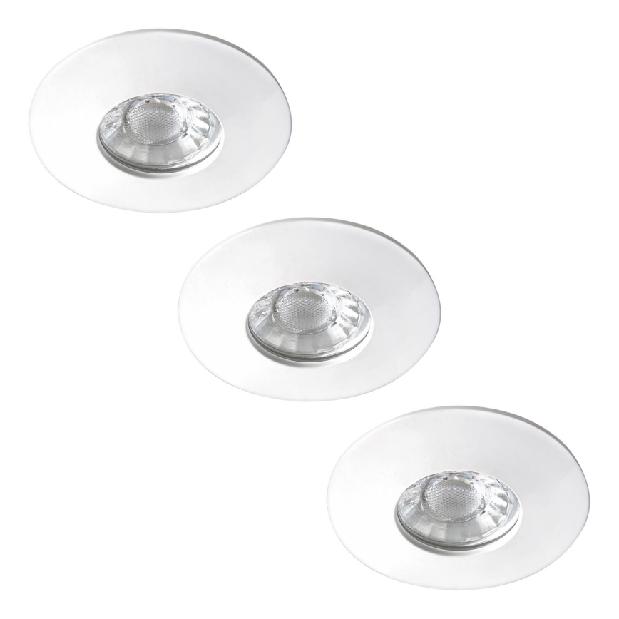 Rabalux - CONJUNTO 3xLED Luz encastrada de casa de banho 3xLED/4W/230V IP44