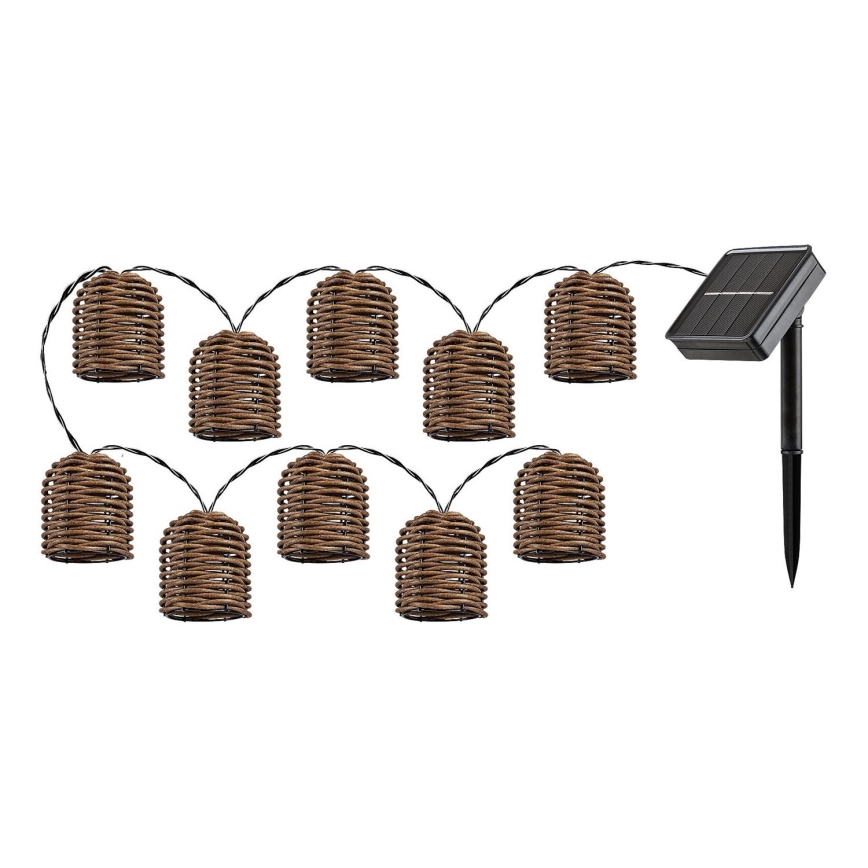 Rabalux - Corrente solar LED 10xLED/0,6W/1,2V 5 m IP44 600 mAh
