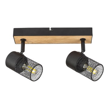Rabalux - Foco 2xE14/40W/230V carvalho