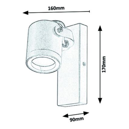 Rabalux - Foco de parede exterior 1xGU10/35W/230V IP44