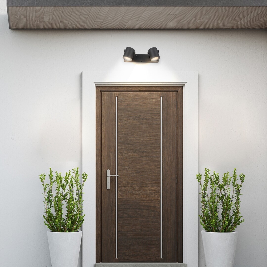 Rabalux - Foco de parede exterior 2xGU10/35W/230V IP44