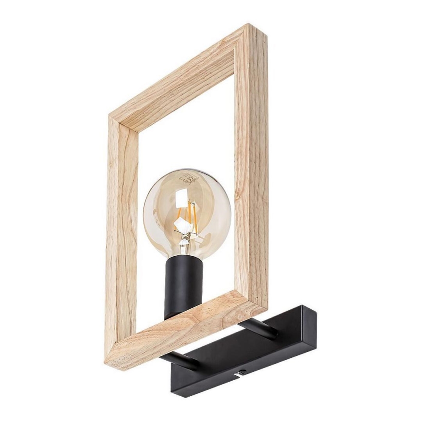 Rabalux - Iluminação de parede 1xE27/40W/230V preto/faia