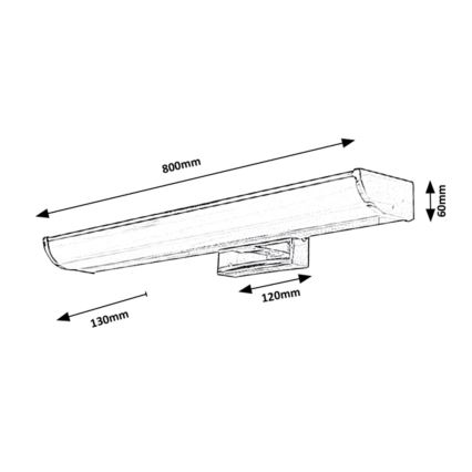 Rabalux - Iluminação de parede de casa de banho LED com regulação LED/13,5W/230V IP44
