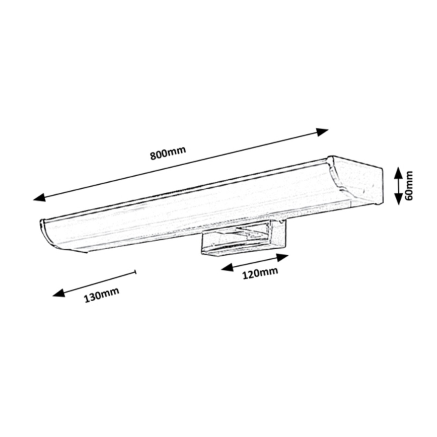 Rabalux - Iluminação de parede de casa de banho LED com regulação LED/13,5W/230V IP44