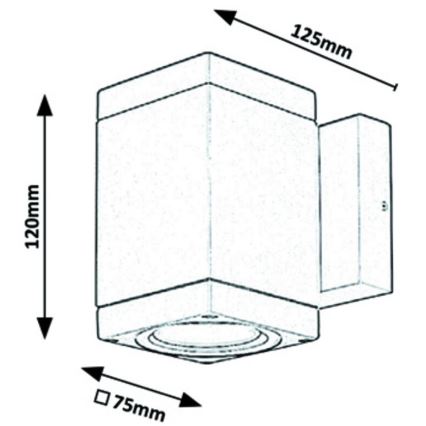 Rabalux - Iluminação de parede exterior 1xGU10/35W/230V IP54