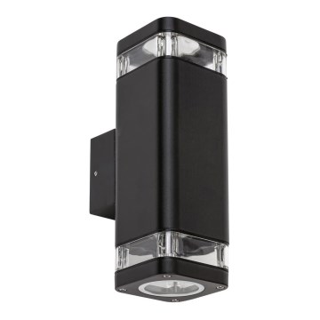 Rabalux - Iluminação de parede exterior 2xGU10/25W/230V IP44 preta