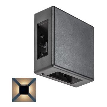 Rabalux - Iluminação de parede exterior LED LED/6W/230V IP54 preta