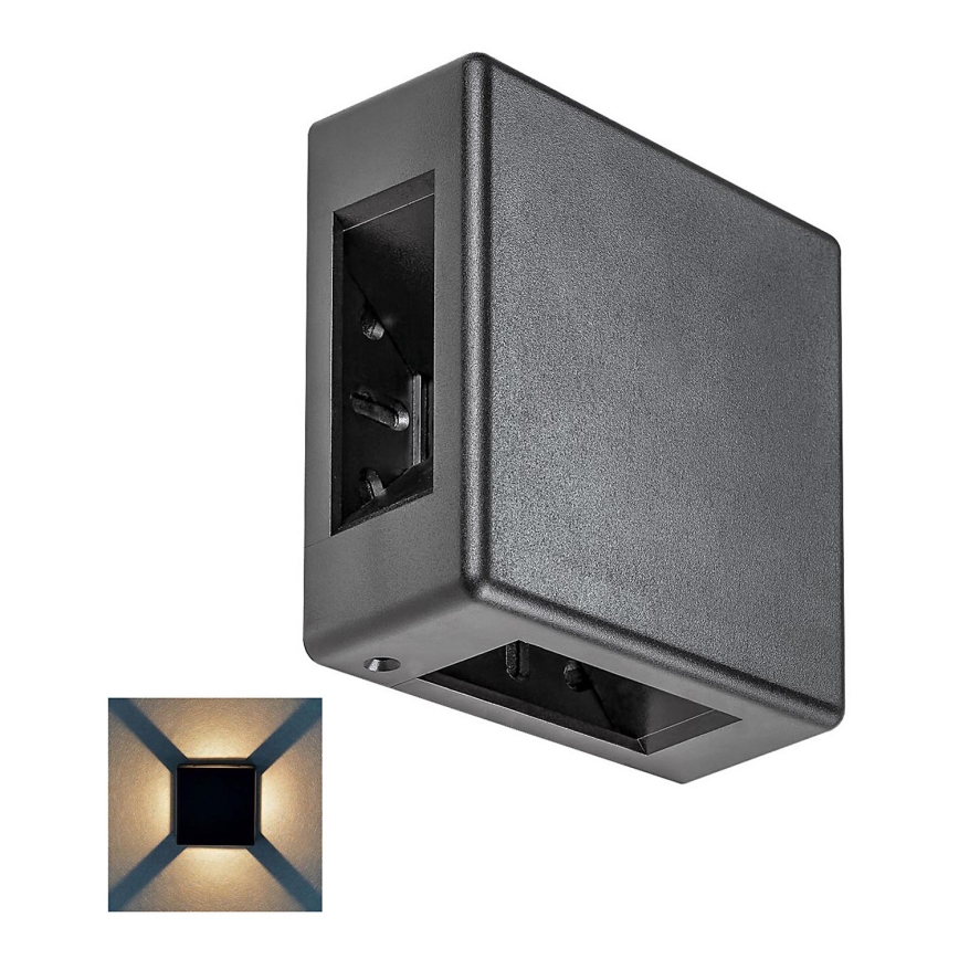 Rabalux - Iluminação de parede exterior LED LED/6W/230V IP54 preta