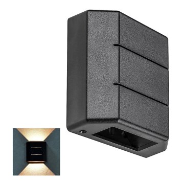 Rabalux - Iluminação de parede exterior LED LED/6W/230V IP54 preta