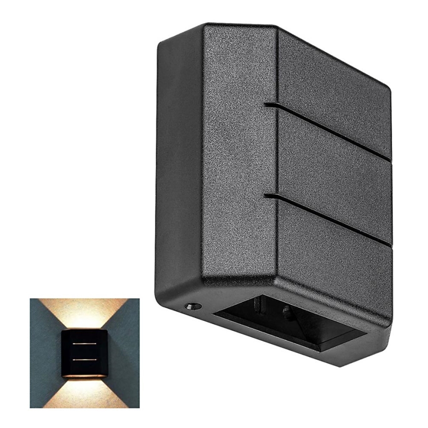Rabalux - Iluminação de parede exterior LED LED/6W/230V IP54 preta