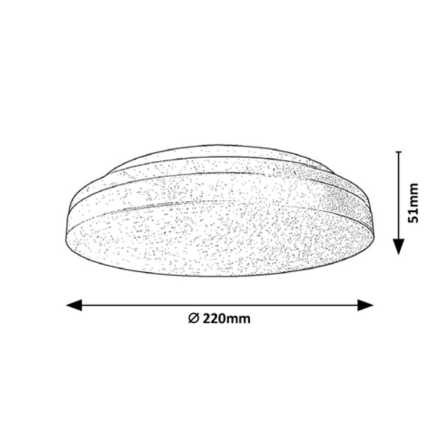 Rabalux - Iluminação de teto de casa de banho LED LED/18W/230V IP54 3000K/4000K/6000K