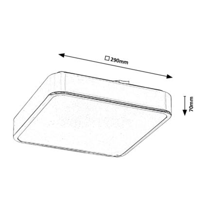 Rabalux - Iluminação de teto de casa de banho LED RGB com regulação LED/22W/230V IP44 + CR3000-6000K