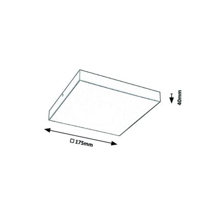 Rabalux - Iluminação de teto LED com regulação LED/18W/230V 3000-6000K IP44 preta