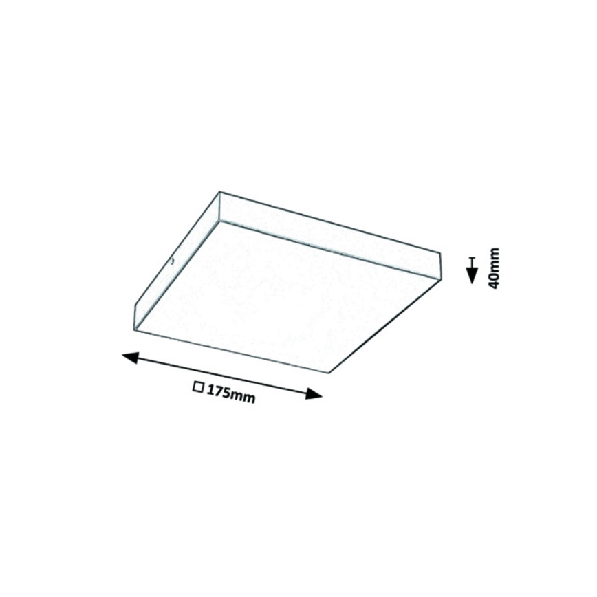 Rabalux - Iluminação de teto LED com regulação LED/18W/230V 3000-6000K IP44 preta