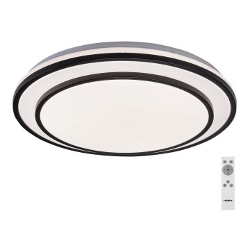 Rabalux - Iluminação de teto LED com regulação LED/40W/230V 3000-6500K preta + controlo remoto